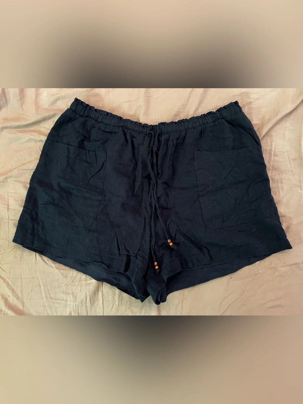 Forever 21 Black High-Waist Casual Drawstring Shorts